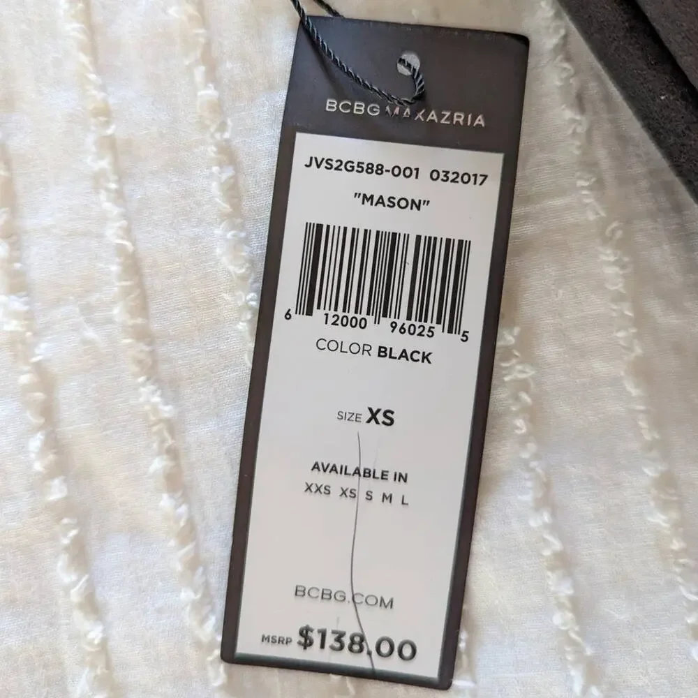NWT BCBG MAXAZARIA 'Mason' Faux Suede Black Leggings size XS